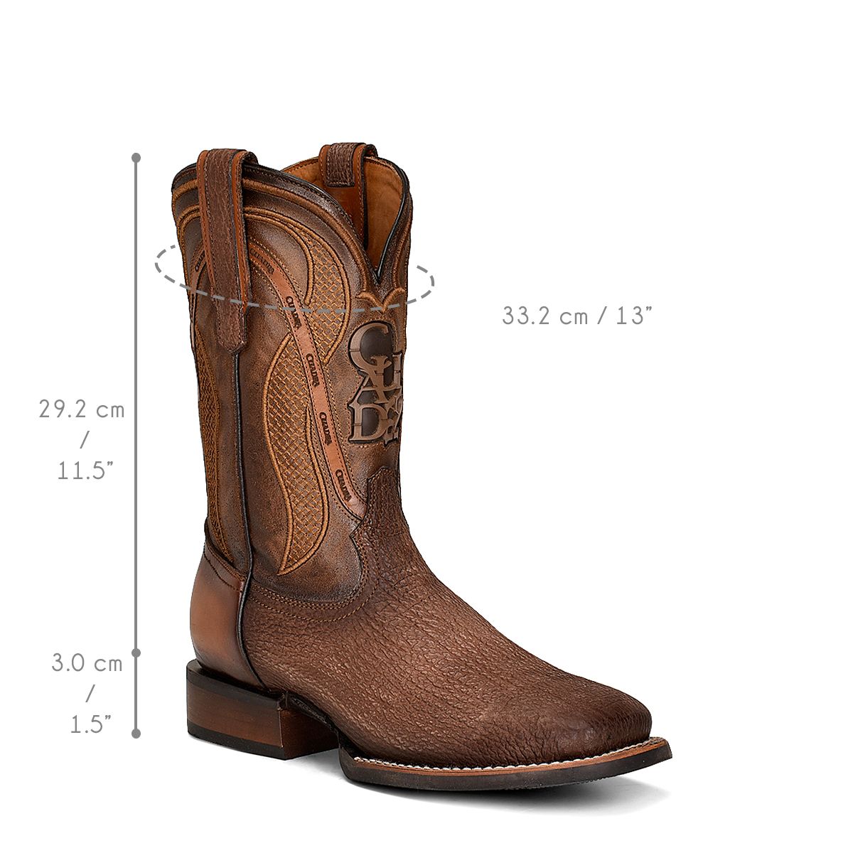 4L02TI - Cuadra brown cowboy western elephant boots for men-Kuet.us