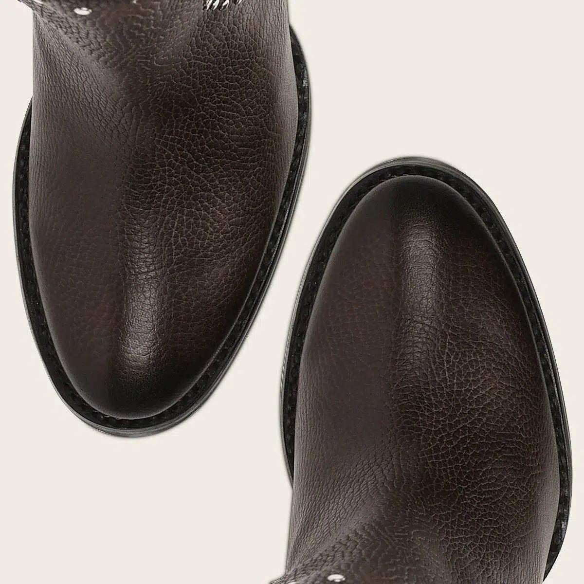 4N01RS - Cuadra black fashion western leather stud's ankle booties for women-Kuet.us