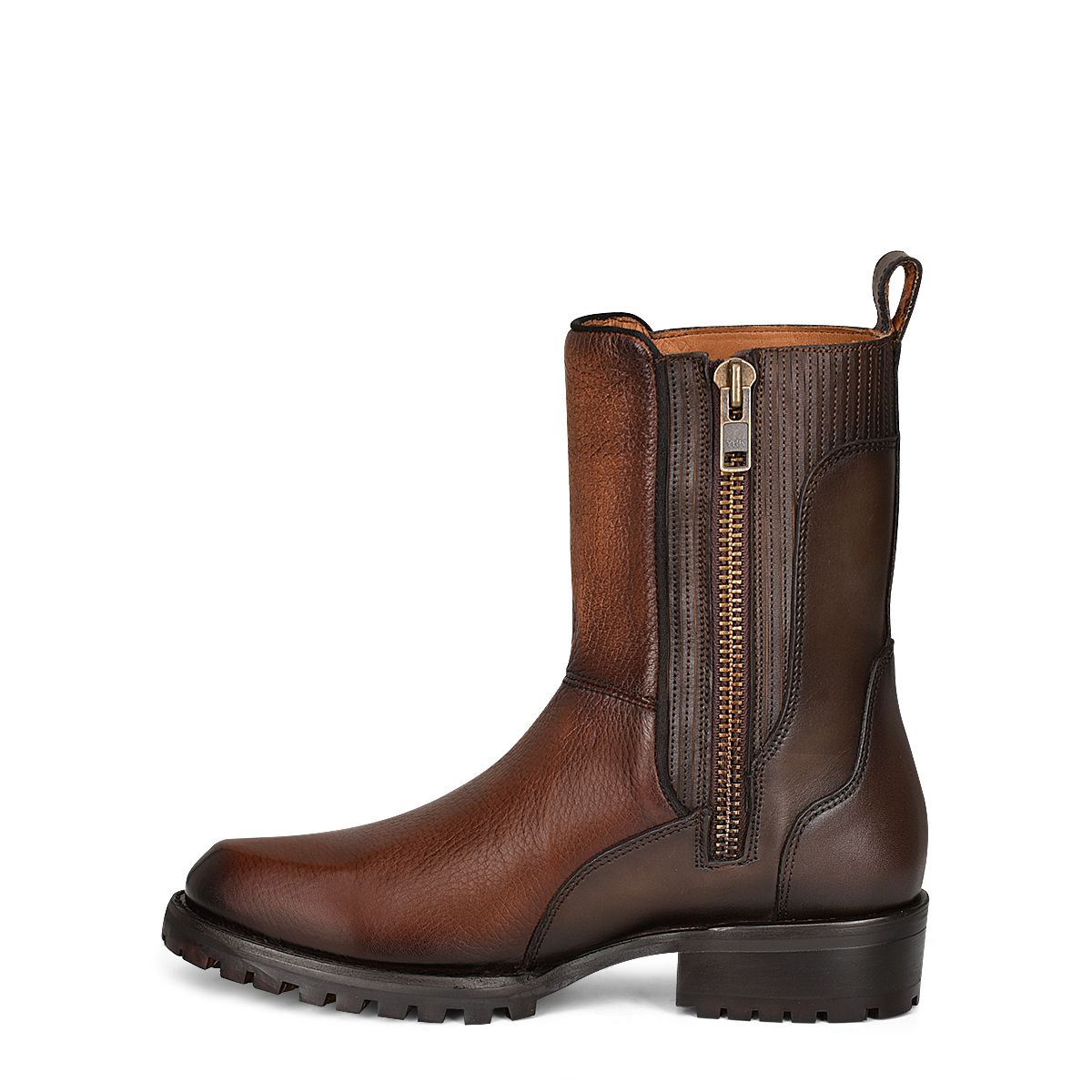 4O03VE - Cuadra brown casual Chelsea deer leather boots for men-Kuet.us