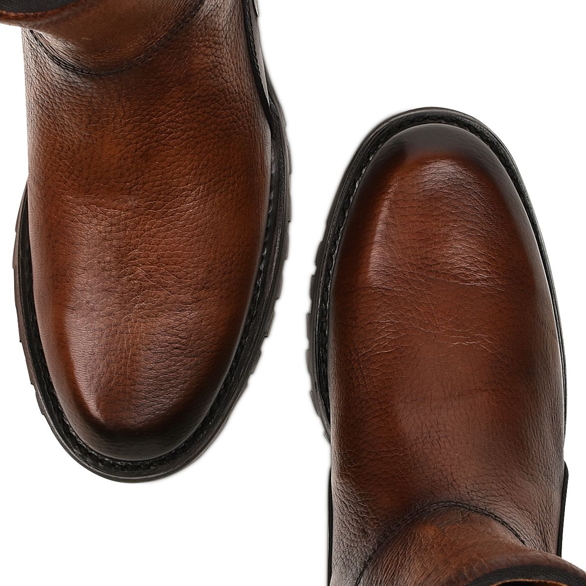 4O03VE - Cuadra brown casual Chelsea deer leather boots for men-Kuet.us