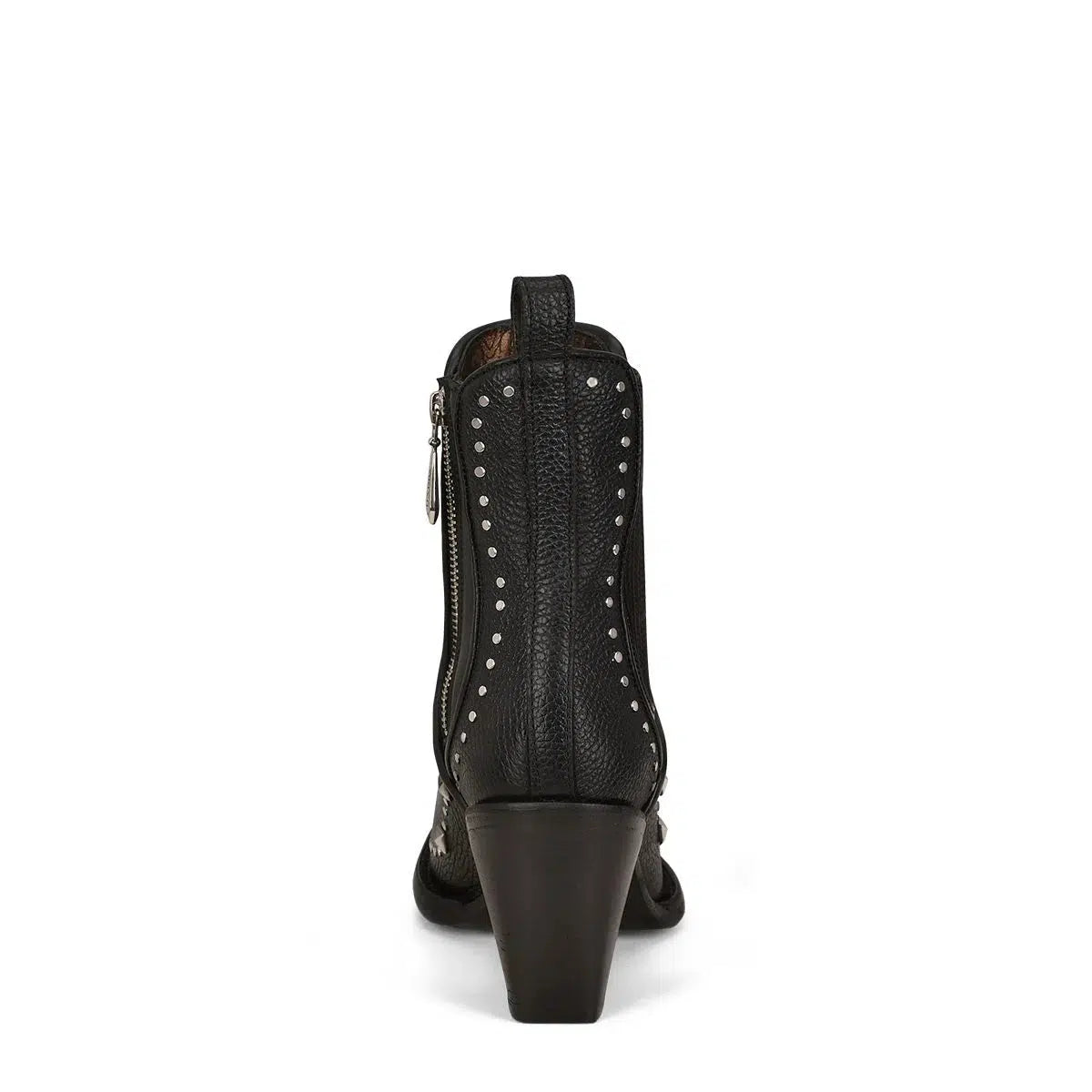 4P04RS - Cuadra black fashion cowboy cowhide leather ankle boots for women-Kuet.us
