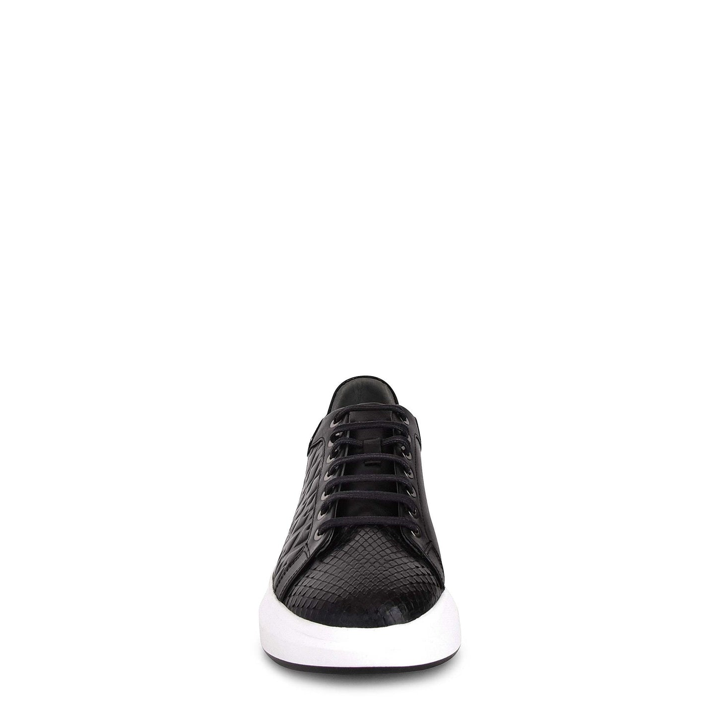 4P3PMTS - Cuadra black casual fashion python leather sneakers for women-Kuet.us