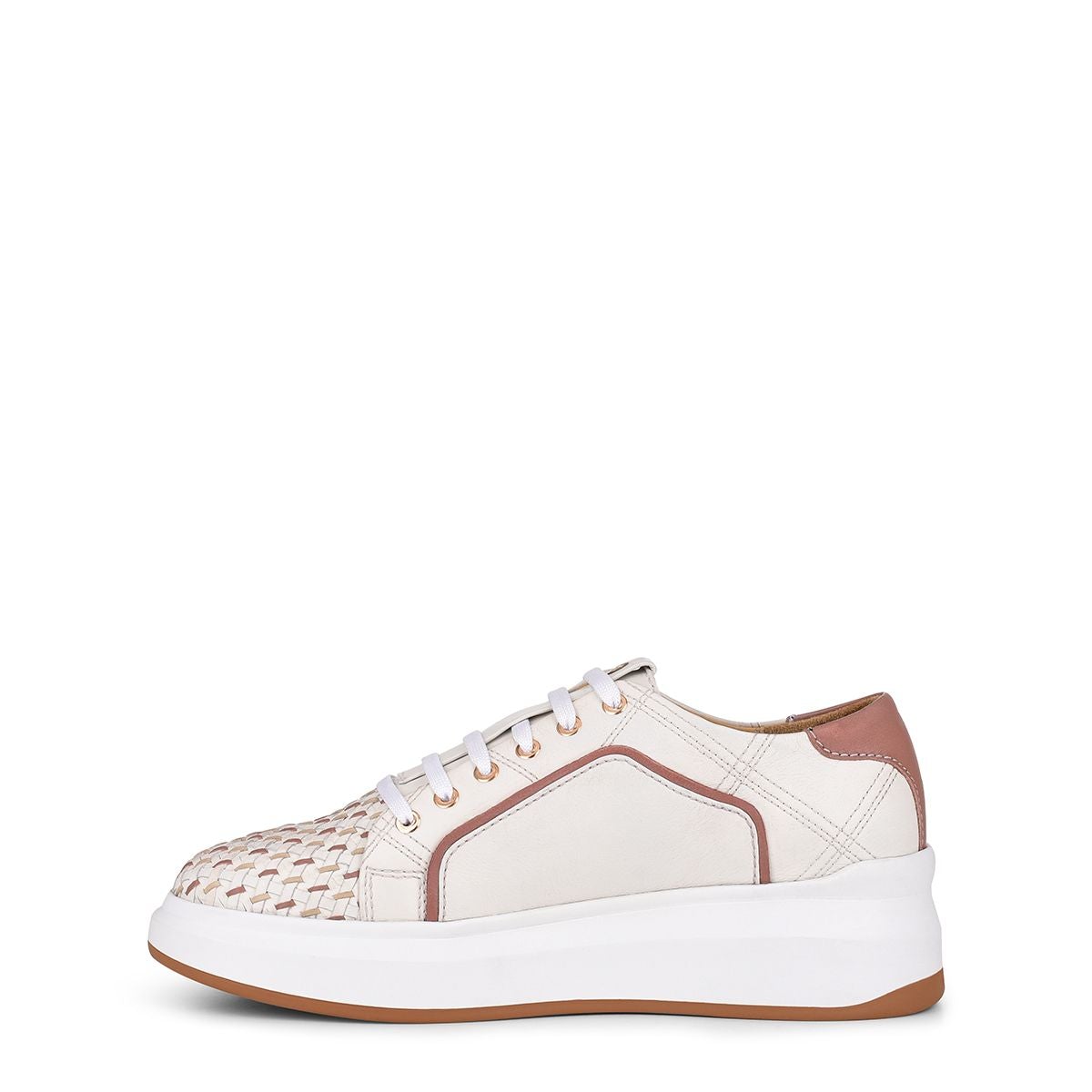 4P5TEKN - Cuadra white casual fashion cowhide leather sneakers for women-Kuet.us