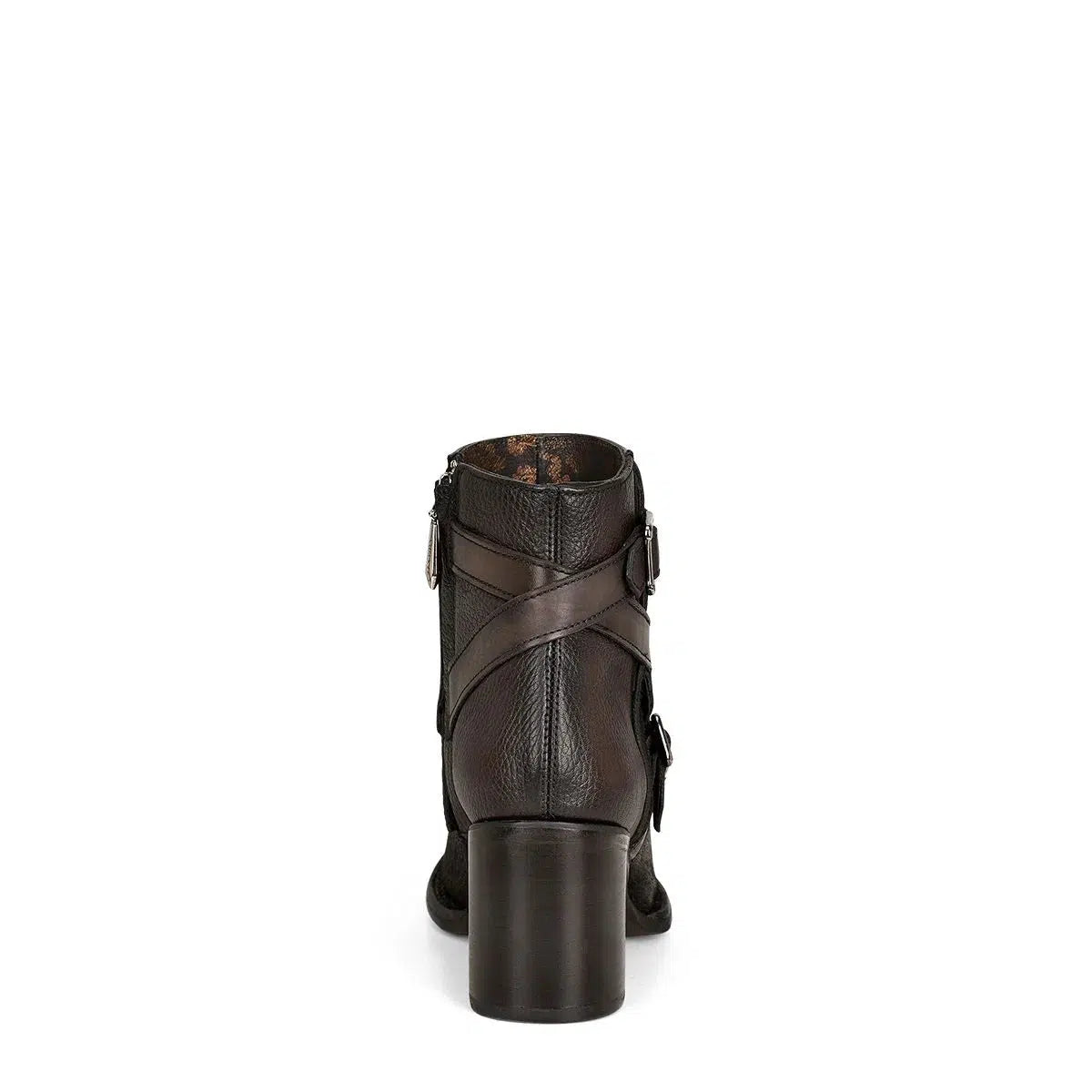 4Q01RP - Cuadra black fashion cowboy cow hair ankle boots for women-Kuet.us