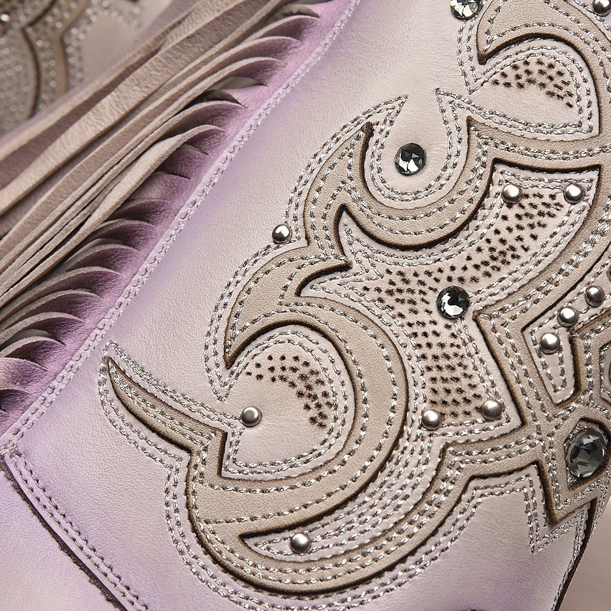 4Q07RS - Cuadra pink western cowgirl cowhide leather ankle boots for women-Kuet.us