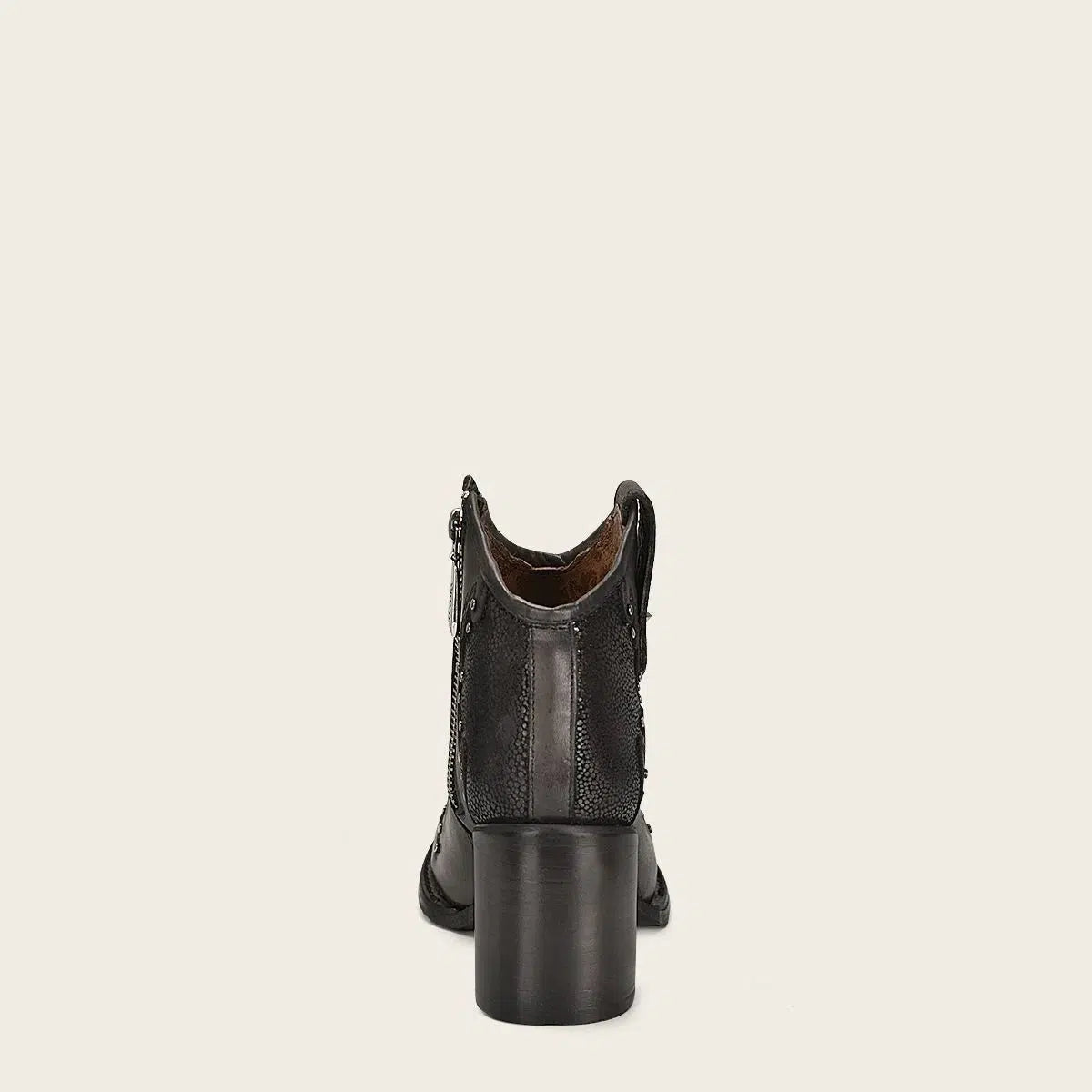 4Q12MA - Cuadra black fashion stingray skin ankle boots for women-Kuet.us