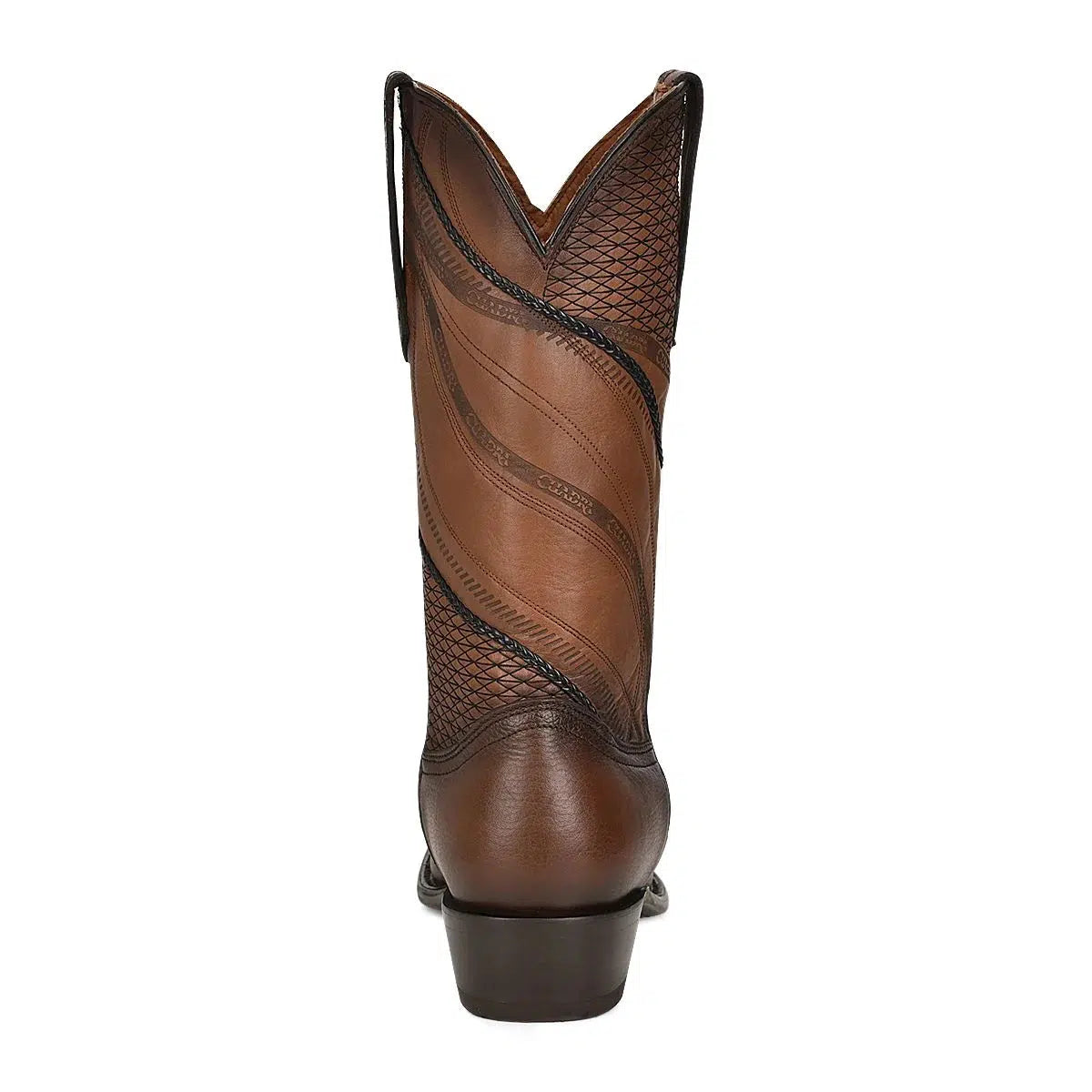 4R01RS - Cuadra brown casual fashion cowboy leather boots for men-Kuet.us