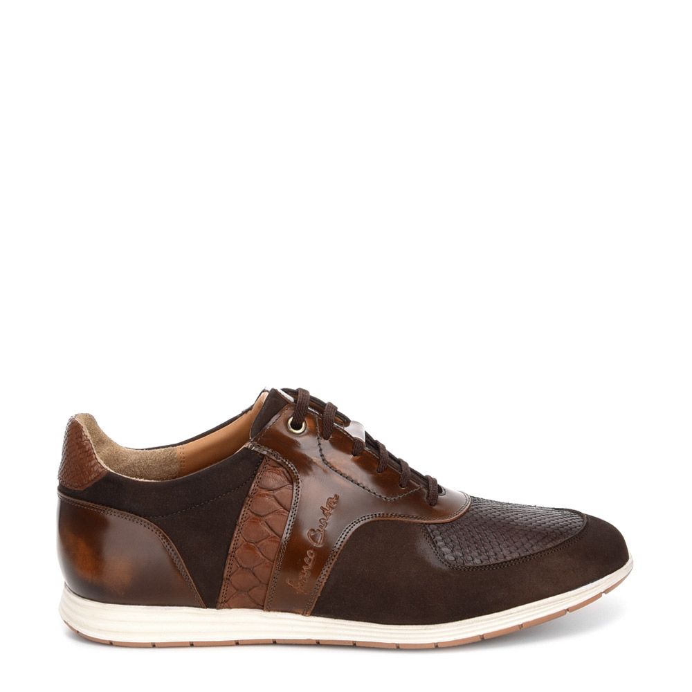 54KPMVL - Cuadra brown casual fashion pytnon sneaker shoes for men-Kuet.us