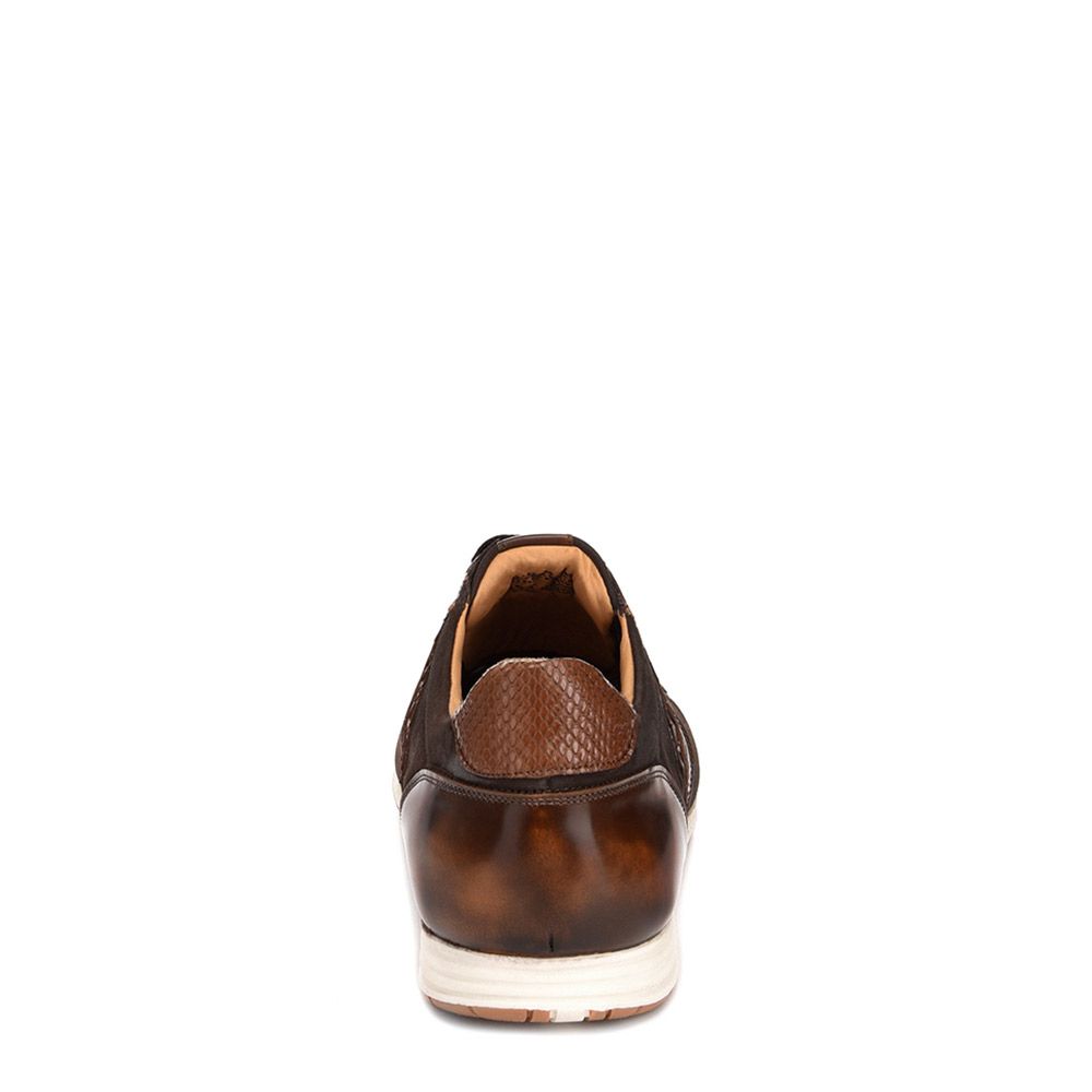 54KPMVL - Cuadra brown casual fashion pytnon sneaker shoes for men-Kuet.us