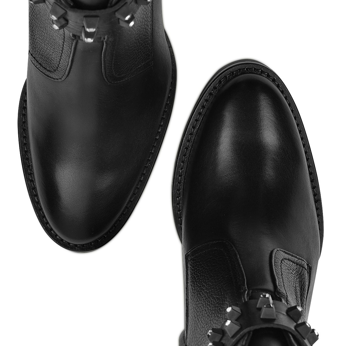 5G7TSRS -Franco Cuadra black casual Chelsea ankle boots for women-Kuet.us