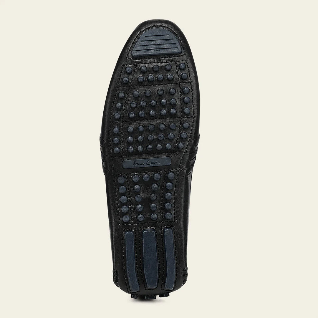 61VMTBA - Cuadra black stingray leather moccasins for men