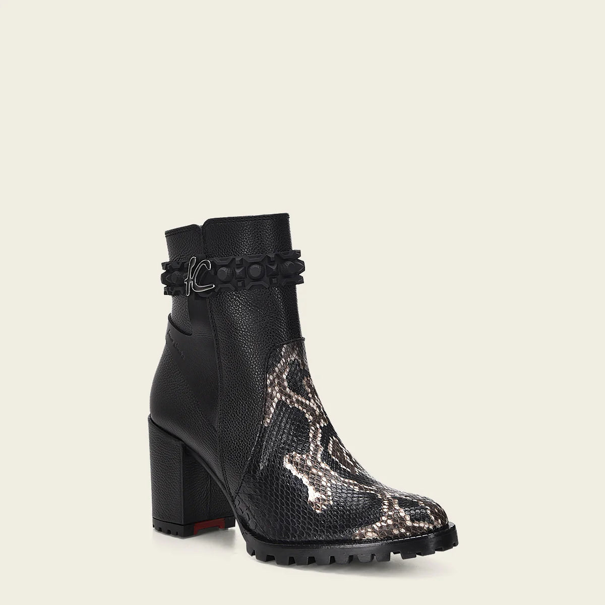 6G0PBRS- Cuadra black casual fashion cowhide leather ankle boots for women