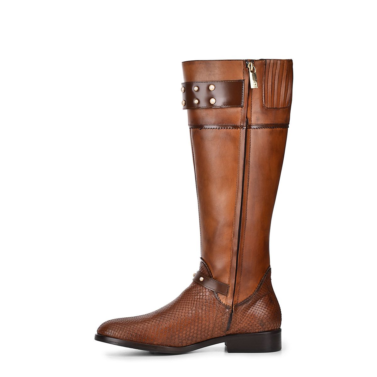 71TPMTV - Cuadra brown casual fashion python boots for women-Kuet.us