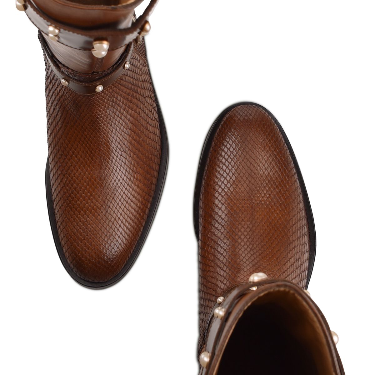 71TPMTV - Cuadra brown casual fashion python boots for women-Kuet.us