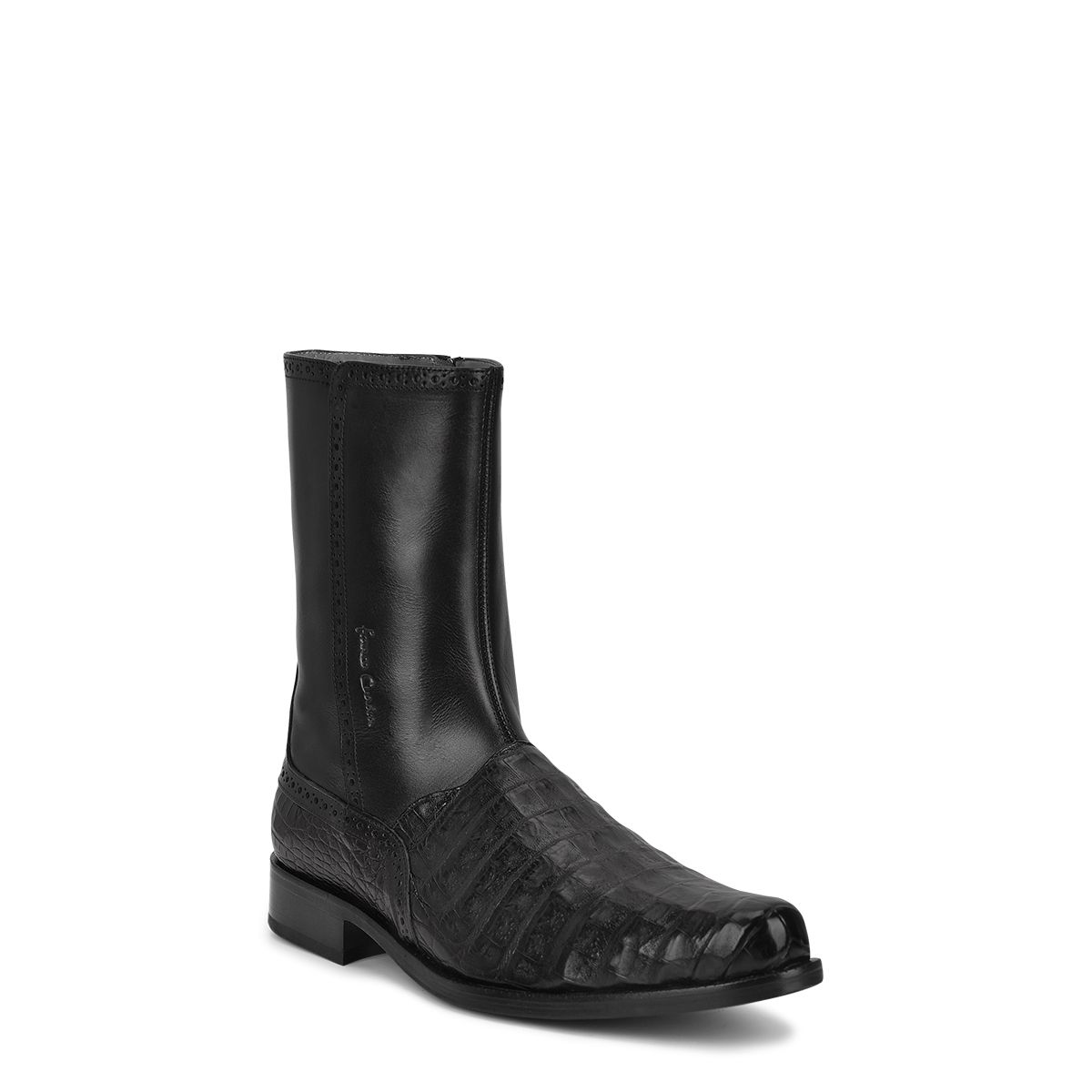 men's black dress boots square toe Horse Power Men's Black Paris Square Toe