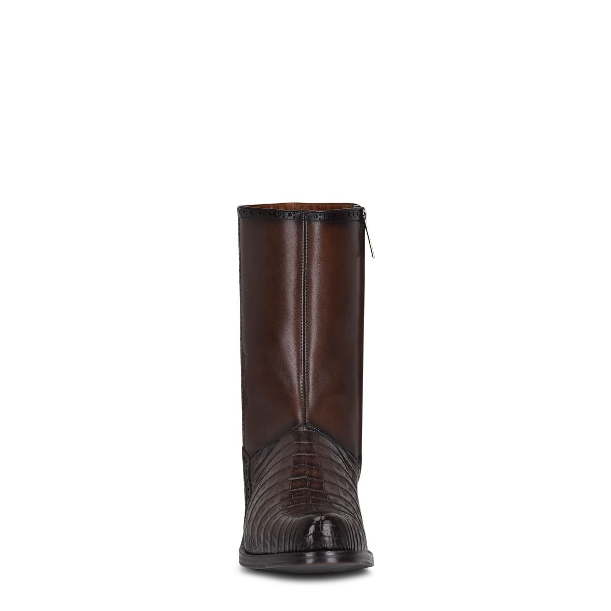 827FWTS - Franco Cuadra brown dress casual caiman leather ankle boots for men-Kuet.us