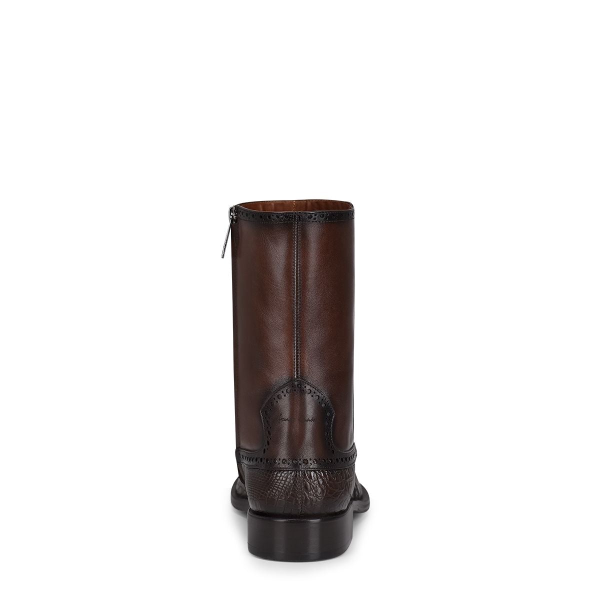 827FWTS - Franco Cuadra brown dress casual caiman leather ankle boots for men-Kuet.us