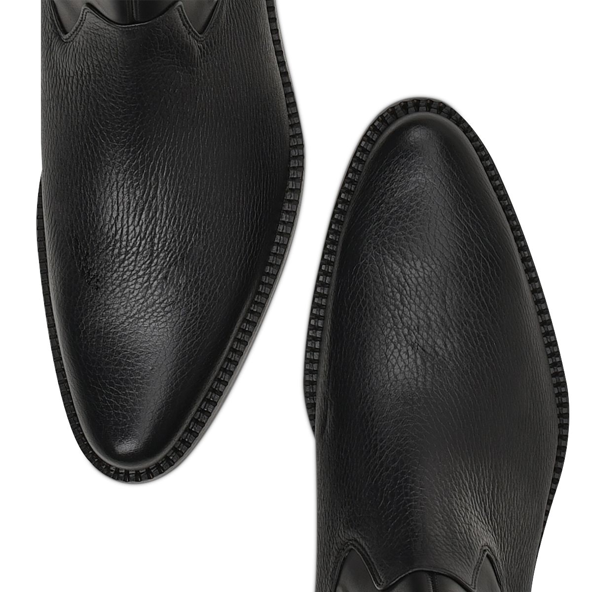 828VNTS - Franco Cuadra black dress casual leather zip ankle boots for men-Kuet.us