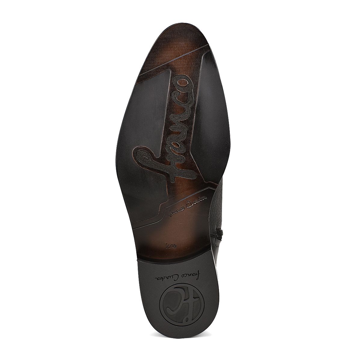 828VNTS - Franco Cuadra black dress casual leather zip ankle boots for men-Kuet.us