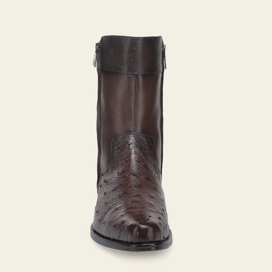 834AVTS - Franco Cuadra brown dress ostrich boots for men