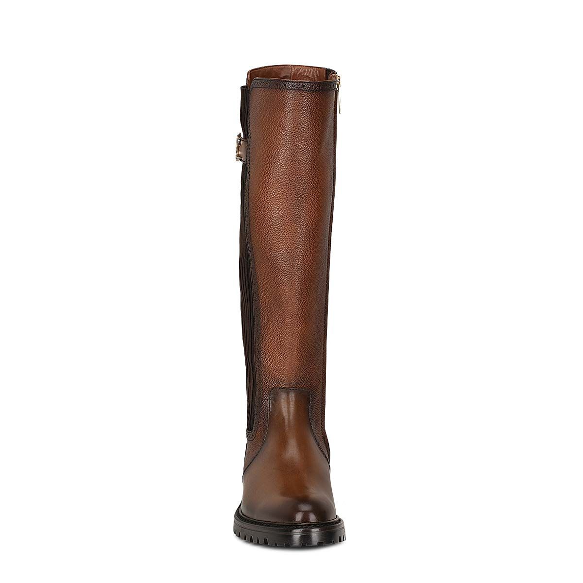94TTSRS - Franco Cuadra brown casual leather riding boots for women.-Kuet.us