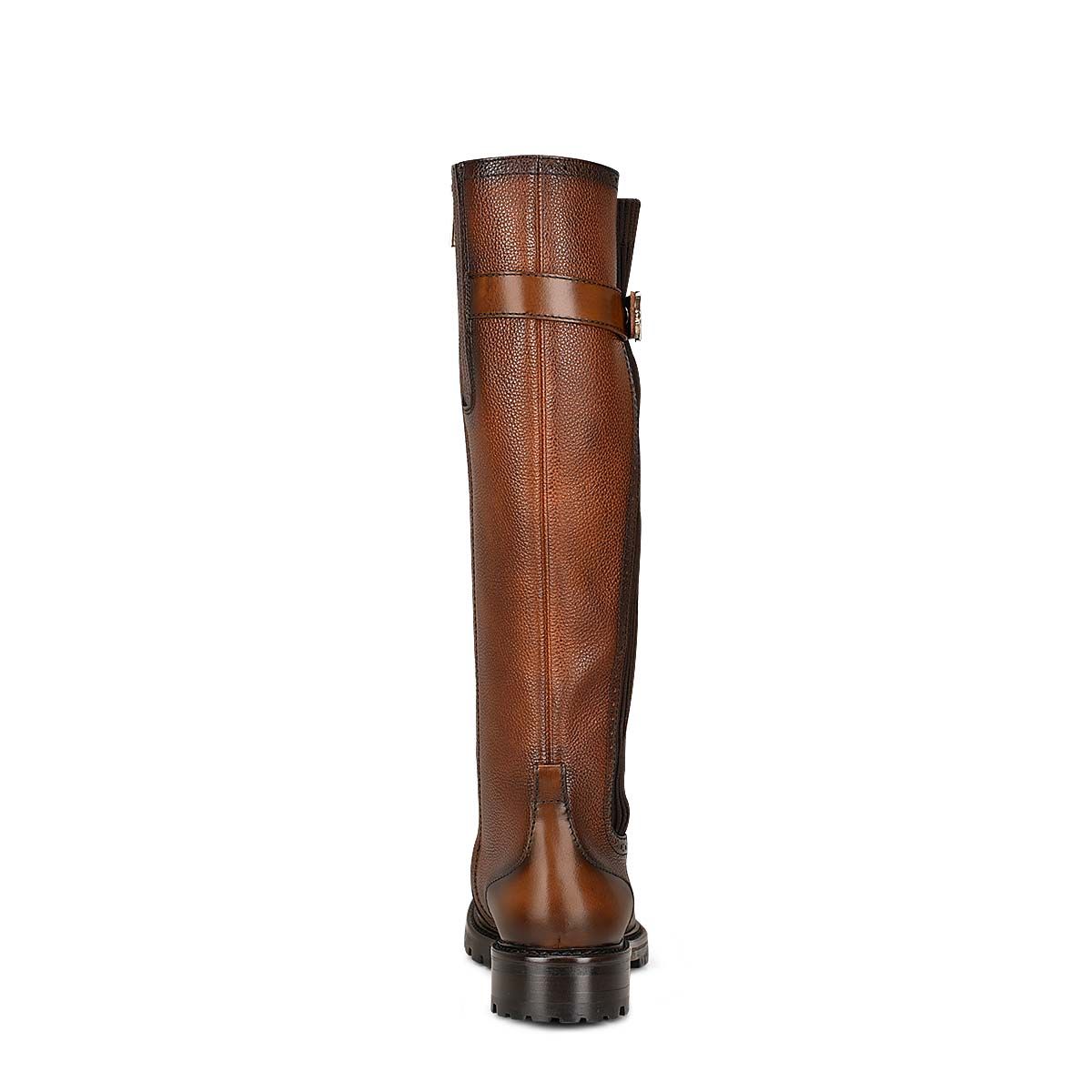 94TTSRS - Franco Cuadra brown casual leather riding boots for women.-Kuet.us