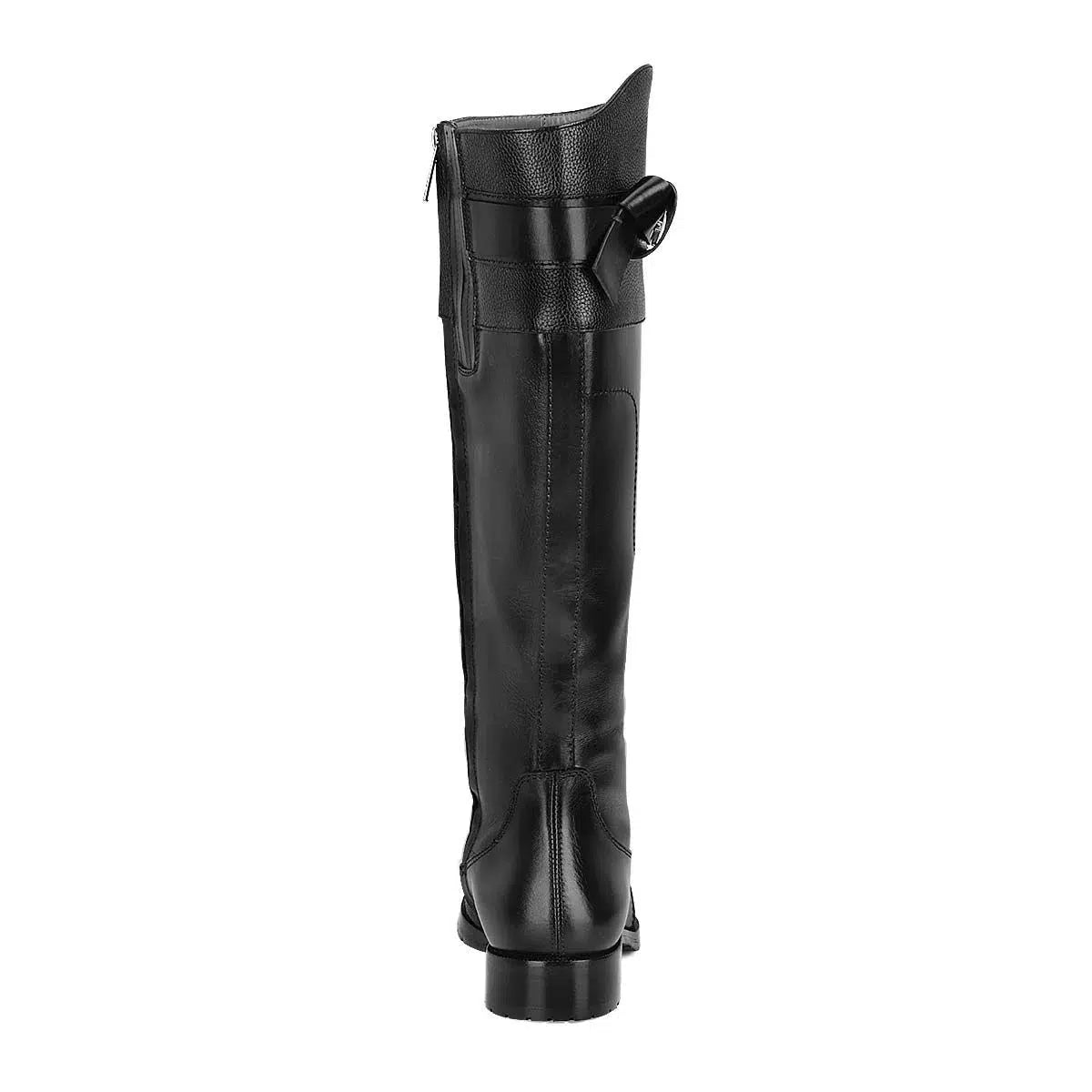 98TMTTS - Franco Cuadra black casual stingray leather riding boots for women-Kuet.us