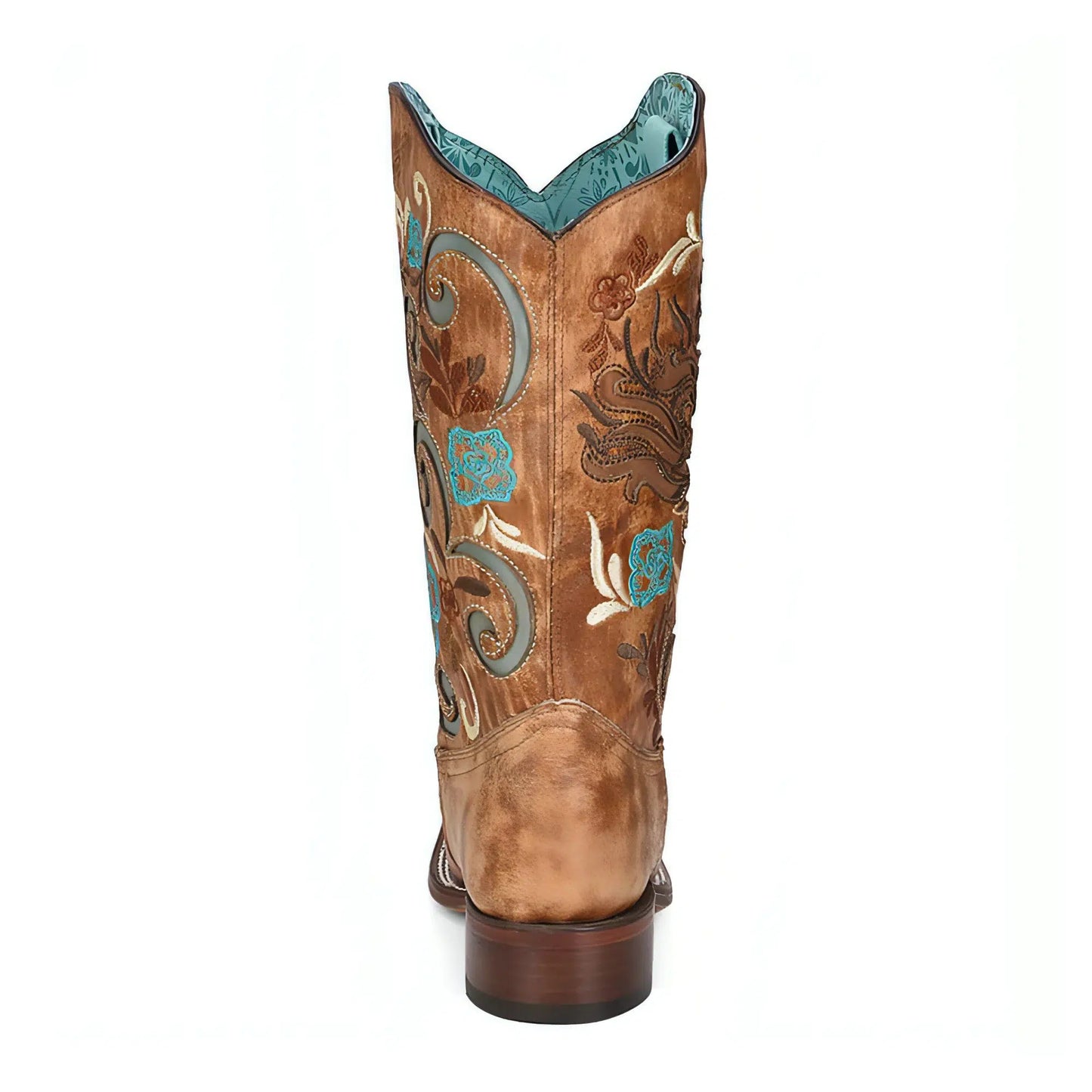 A4266 - M Corral brown western cowgirl leather boots for women-Kuet.us