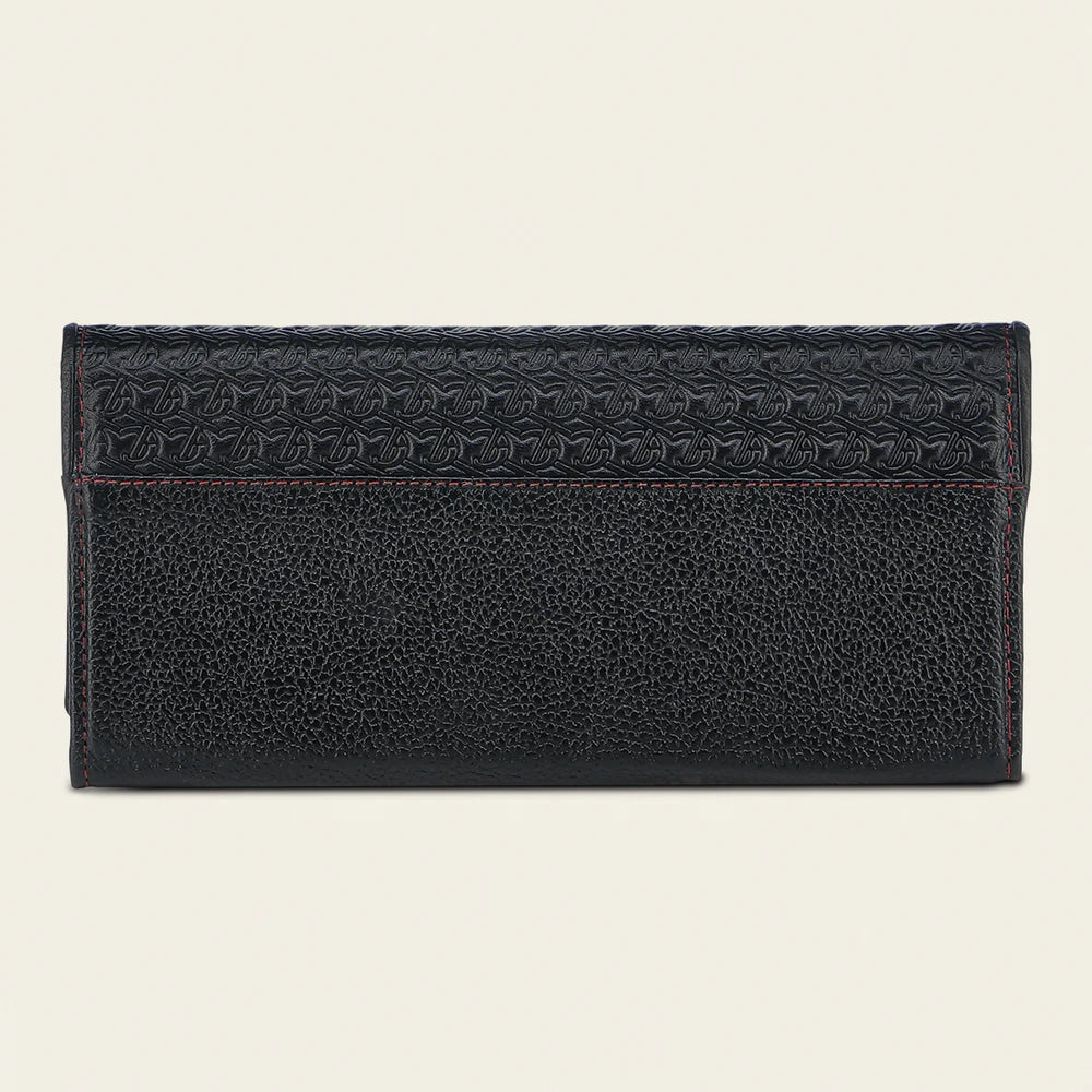 BD255RS- Cuadra black casual fashion bifold wallet clutch for woman