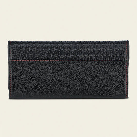 BD255RS- Cuadra black casual fashion bifold wallet clutch for woman