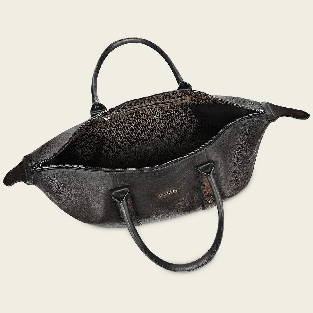 BOC33BO - Cuadra chocolate casual fashion cowhide duffle bag for men / women
