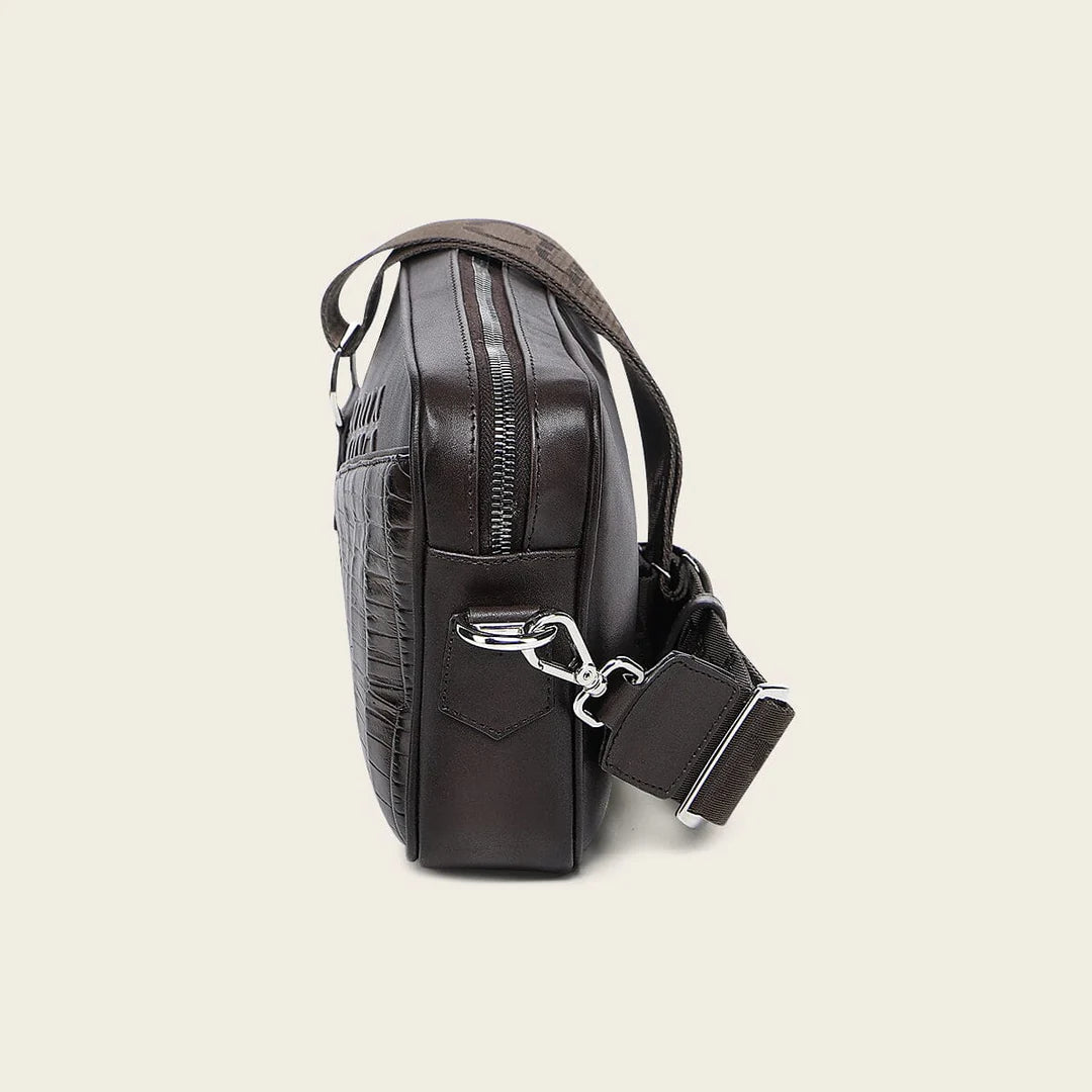 BOC34AL - Cuadra brown alligator leather bag