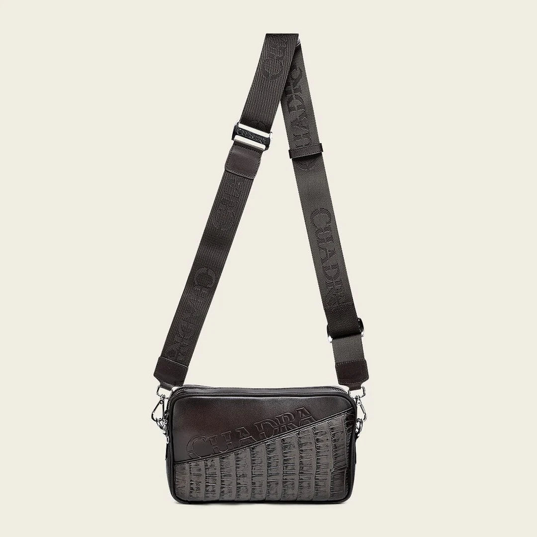 BOC34AL - Cuadra brown alligator leather bag