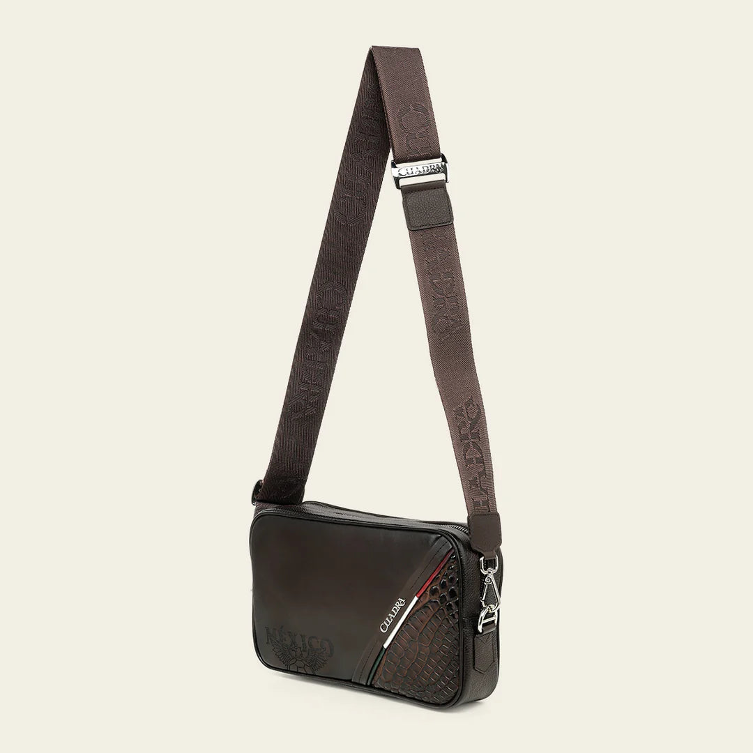 BOC62AL - Cuadra brown alligator leather bag