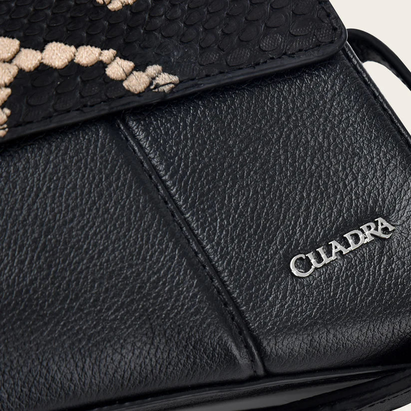 BOD0CPH - Cuadra black dress fashion python handbag for women-Kuet.us