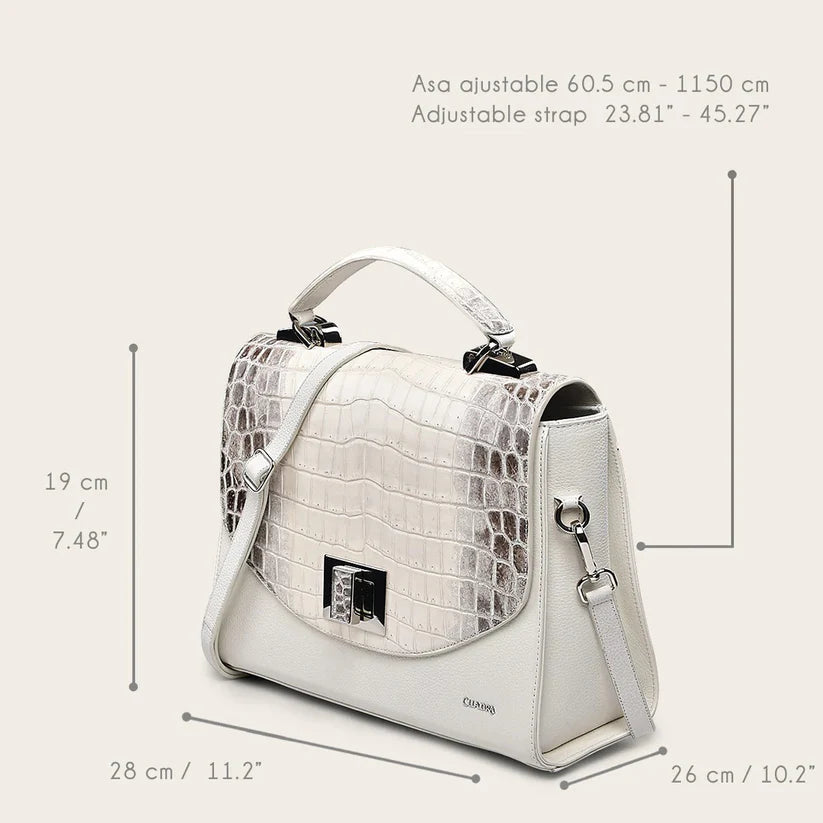 BOD0TNL - Cuadra White Dress Fashion Niloticus Totebag for Women