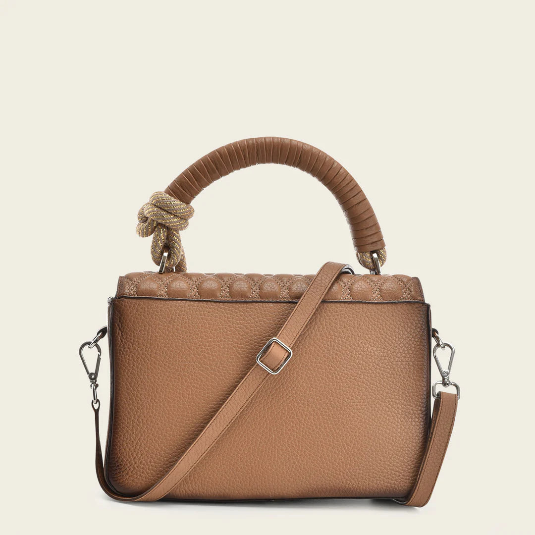 BOD0URS- Cuadra almond casual western cowhide leather bag for women