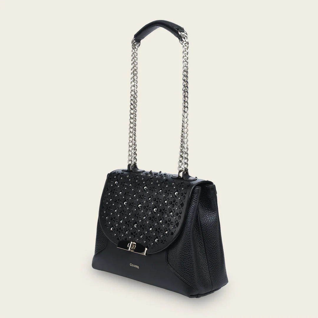 BOD1RRS - Cuadra Black Casual Fashion Leather Shoulder Bag for Women