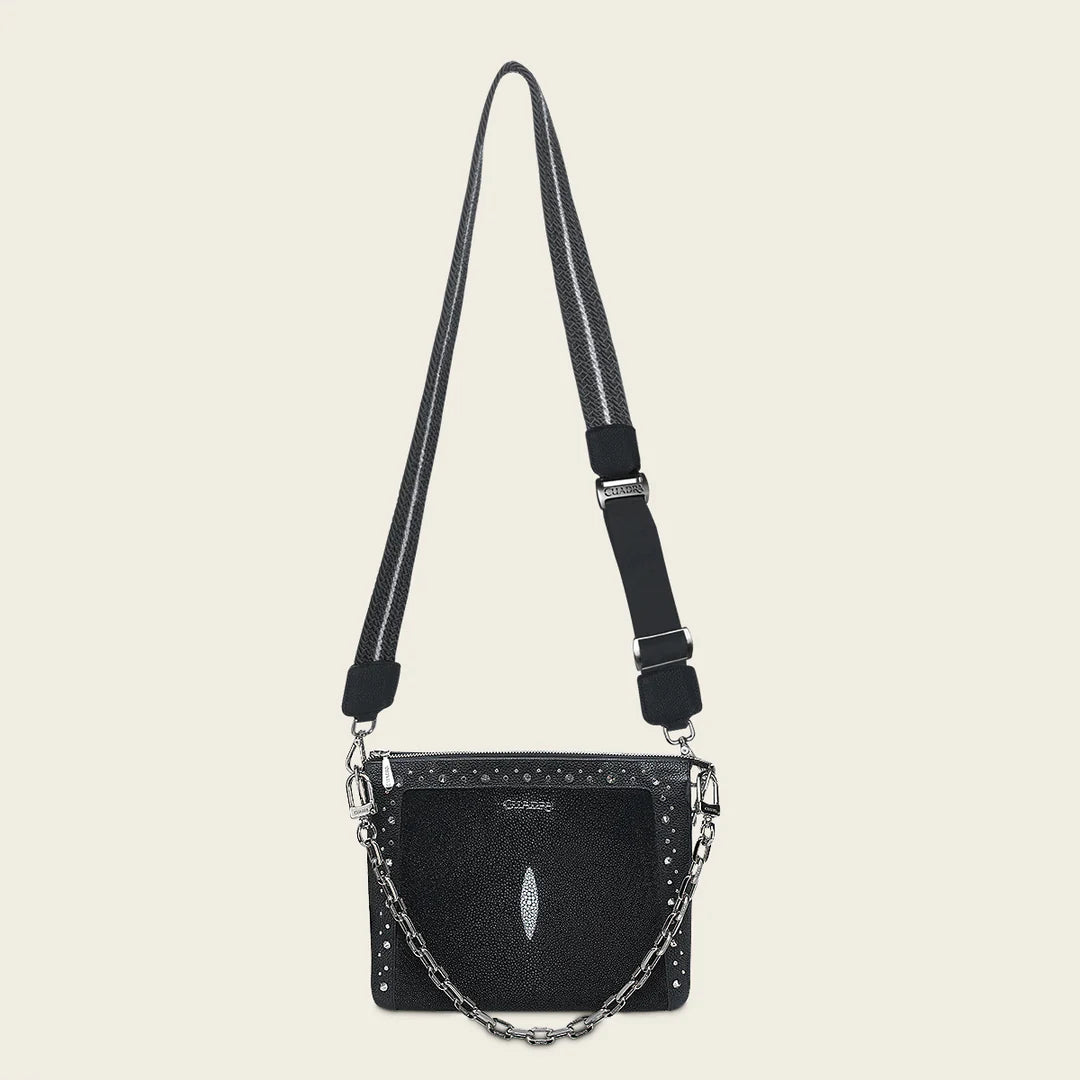 BOD1YMA - Cuadra black dress fashion stingray totebag for women