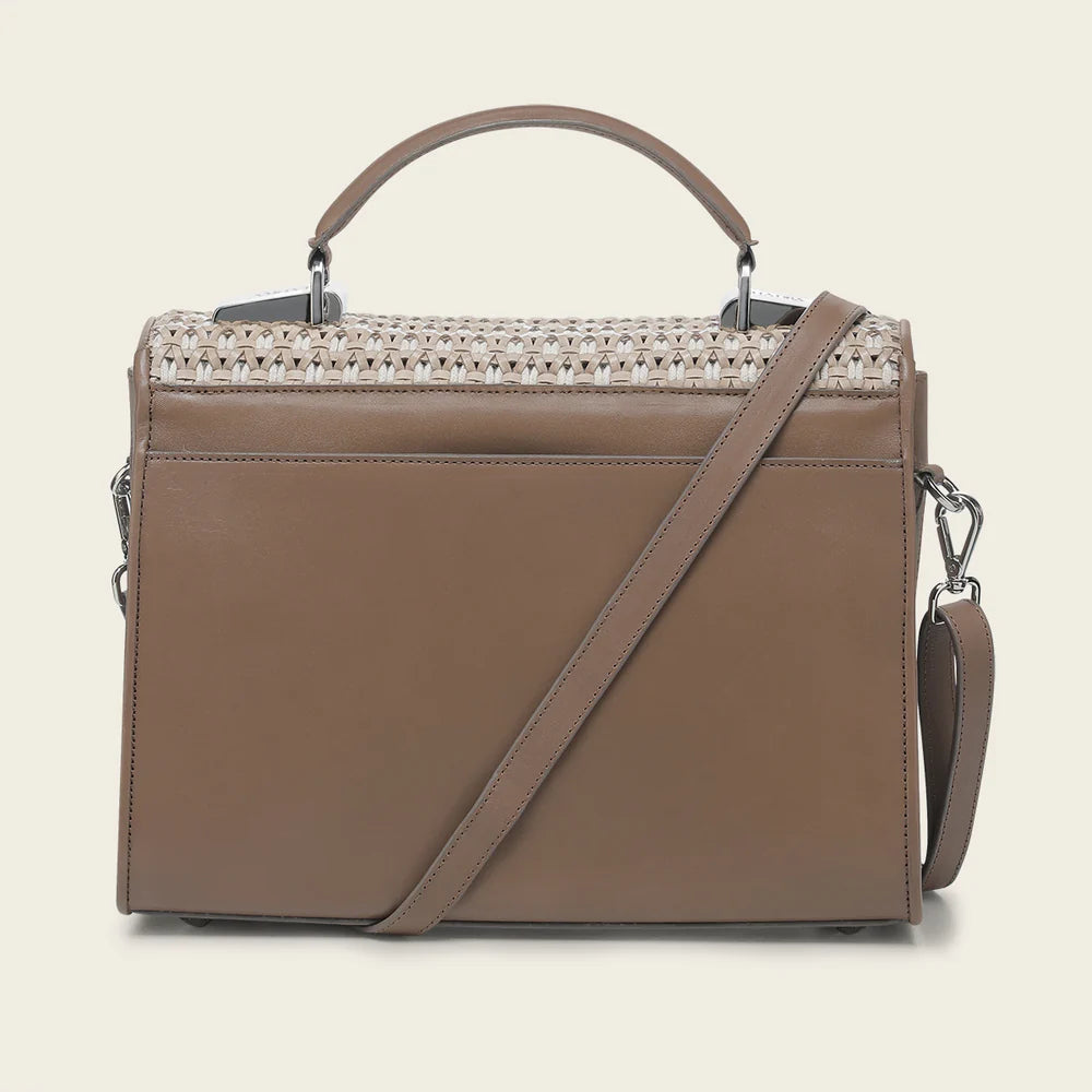 BOD2KRS - Cuadra almond fashion leather tote bag for women
