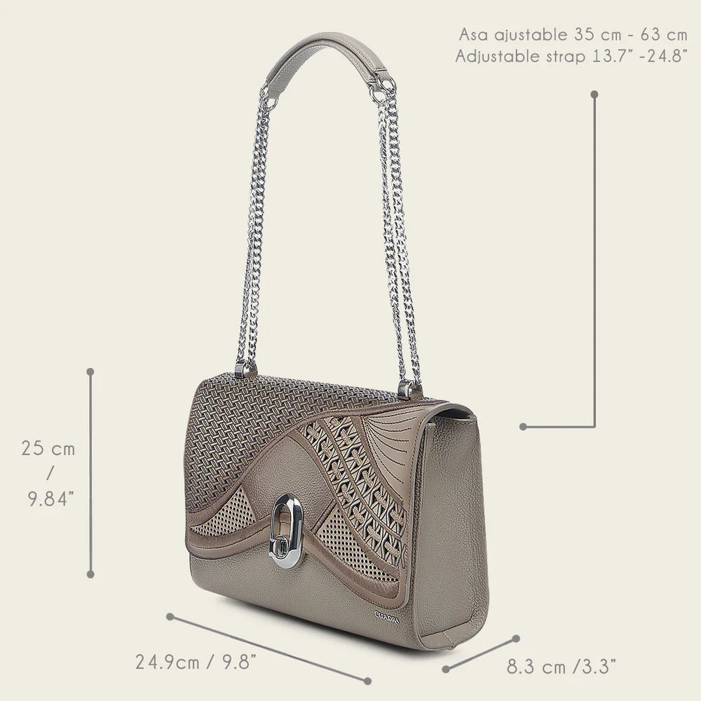 BOD2ORS - Cuadra beige fashion leather tote bag for women