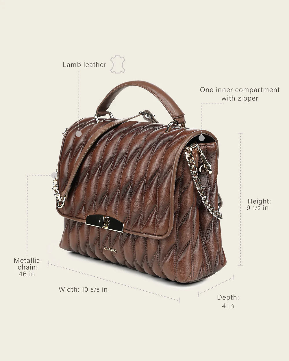 BOD4GCO - Cuadra honey fashion leather tote bag for women