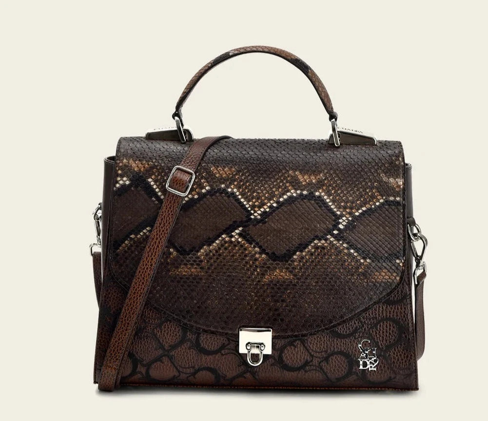 BO321PH - Cuadra chocolate fashion python wristlet clutch bag for men main image 0