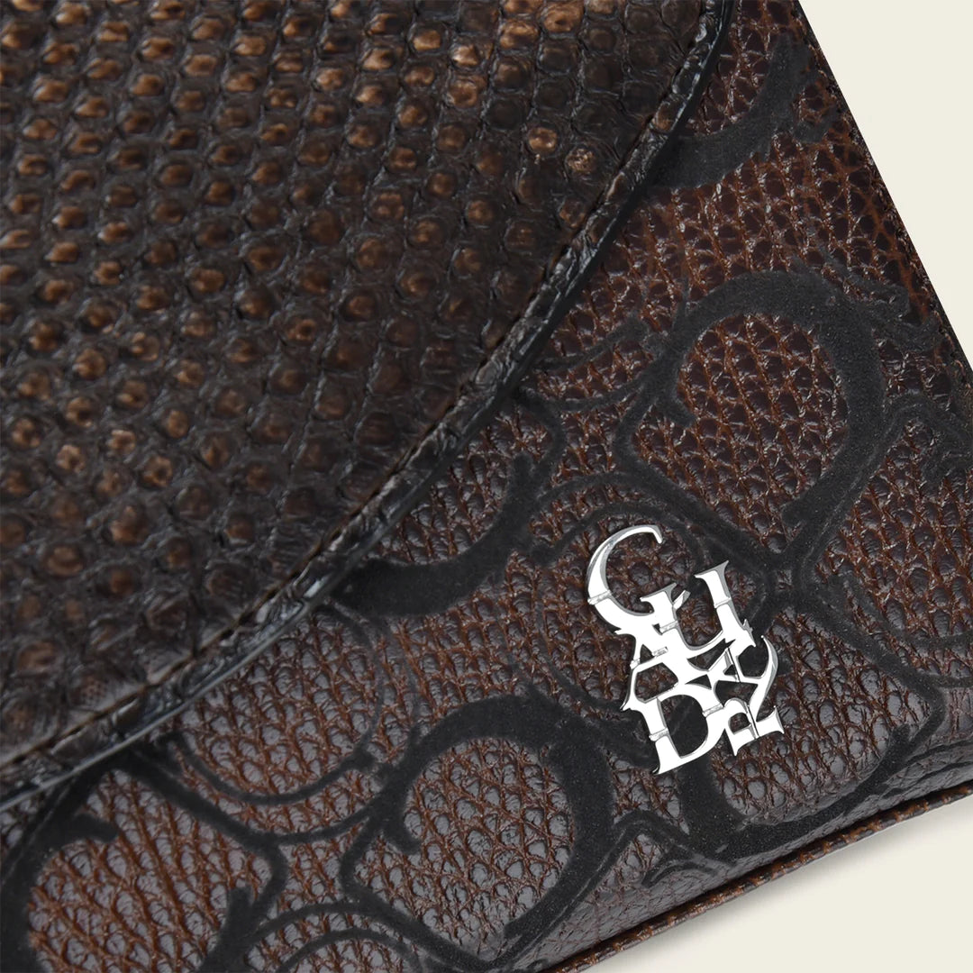 BOD95PH - Cuadra chocolate dress fashion python totebag for women-Kuet.us