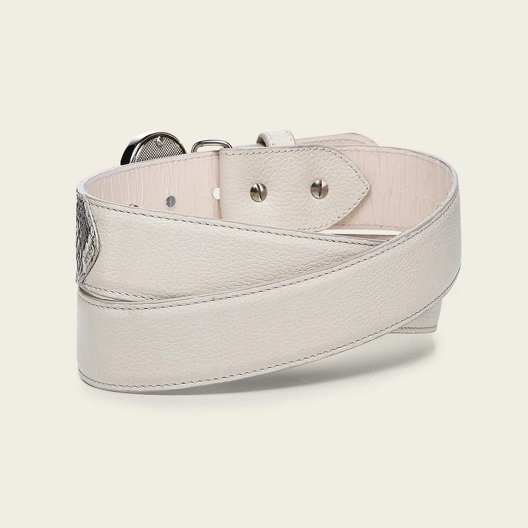 CDA32PM - Cuadra beige western cowgirl python belt for women