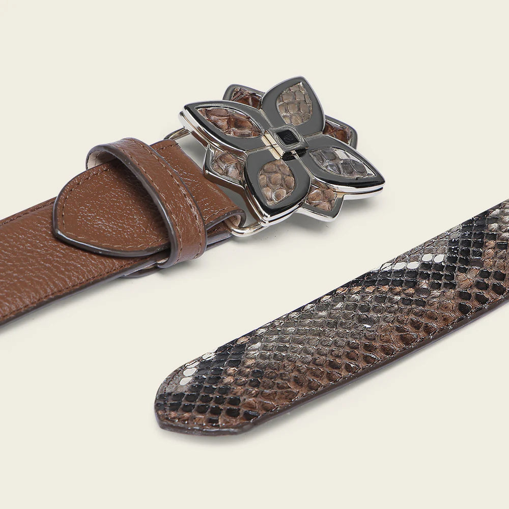 CDA36PH - Cuadra honey western cowgirl python belt for women