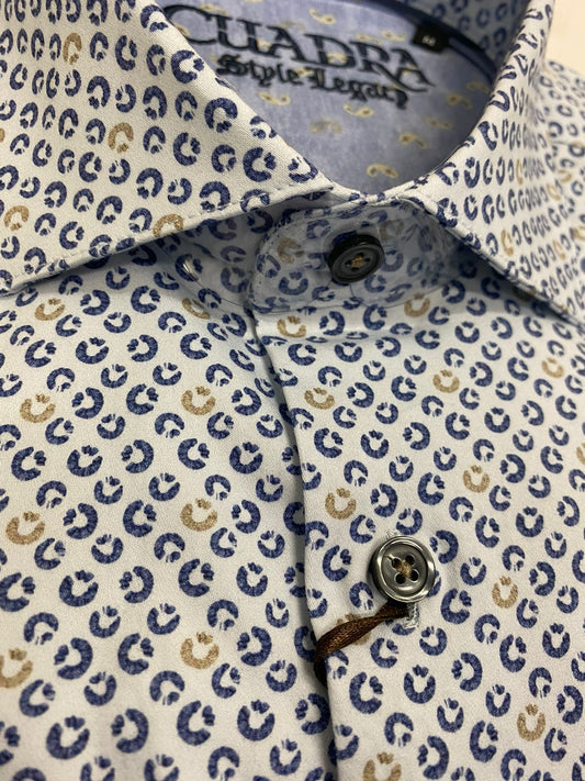 CM02344 - Cuadra Blue Casual Fashion Cotton Shirt for Men