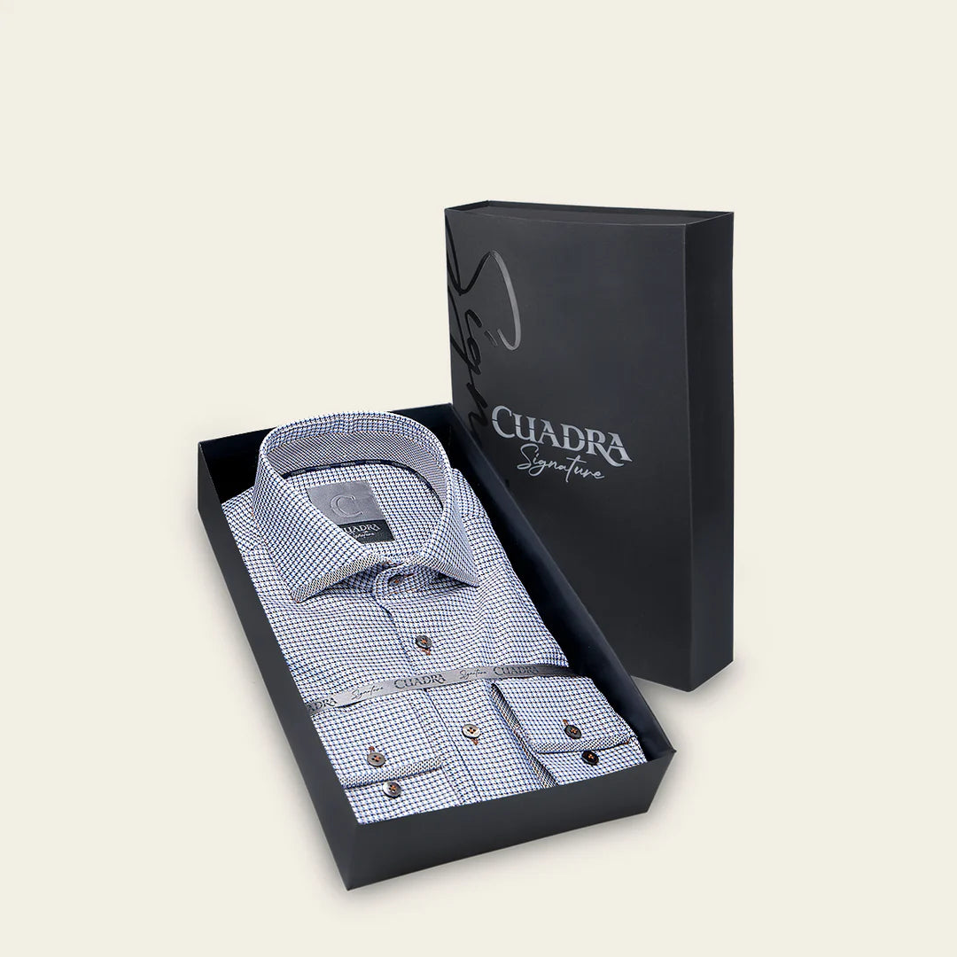 CMS0109 - Cuadra Navy Casual Fashion Cotton Shirt for Men
