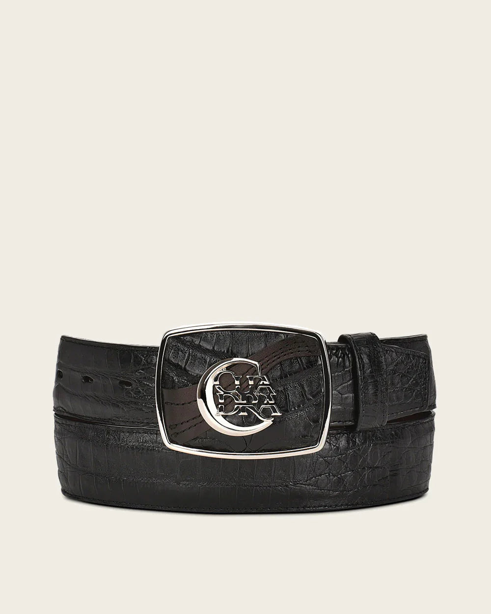 CV499FC - Cuadra Black western fashion fuscus belt for men 40 / Black