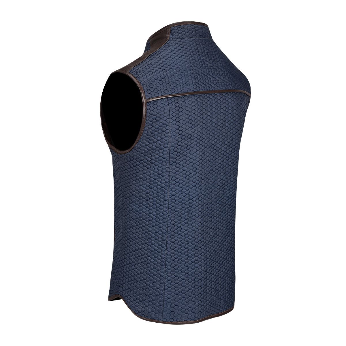 H303COC - Cuadra brown casual fashion reversible lambskin leather vest for men-Kuet.us